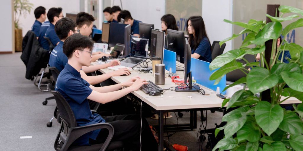 The 2025 Edge: AI Call Centers - Tech Startups’ New Way to Win 2 The NKK Tech Team working on a project on AI Call Center and digital transformation for one of its clients.