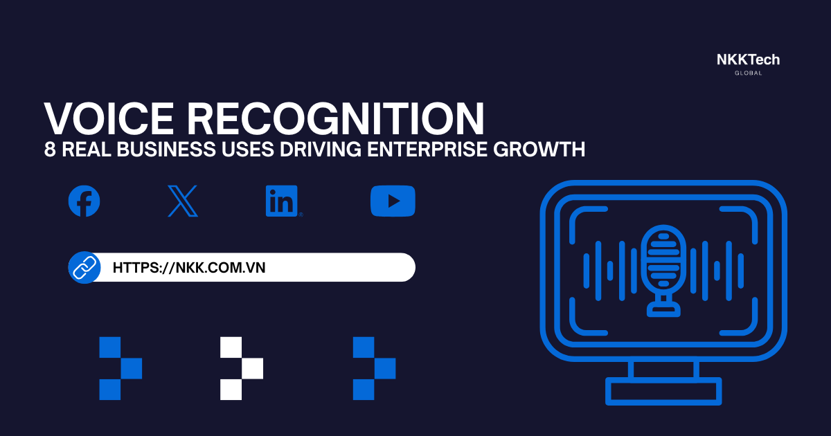 Voice Recognition:企業成長を押し上げる8つの実用例 1 Voice recognition systems driving enterprise growth across contact centers, healthcare, finance, and retail.