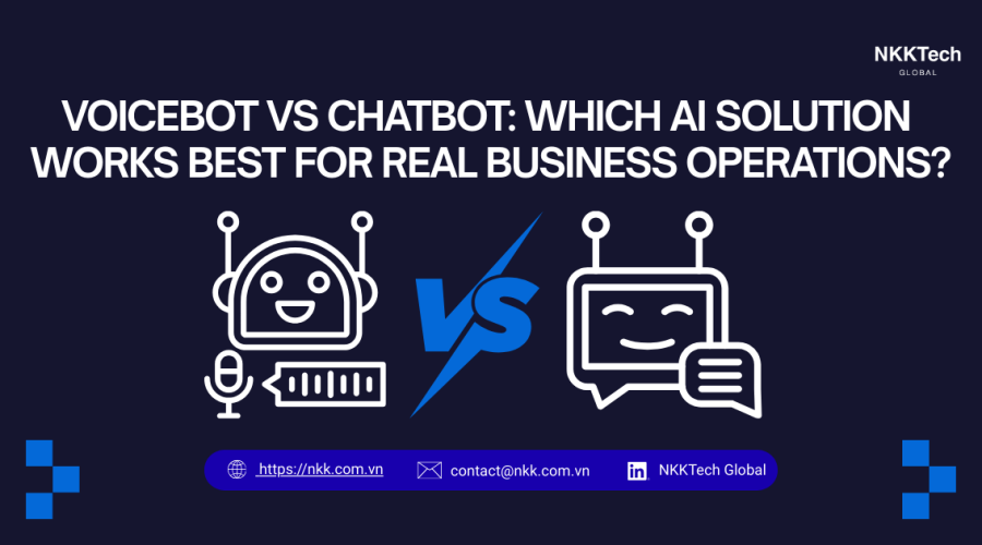 Voicebot vs Chatbot comparison showing how voice AI and chat AI support real business operations and customer service.