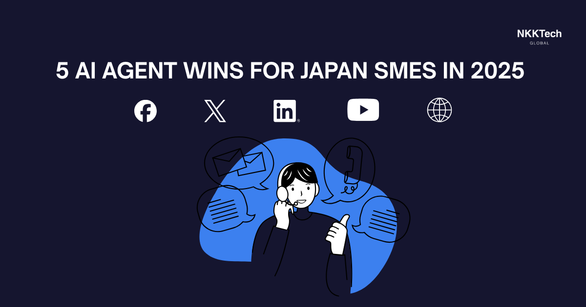 AI Agent for Japan SMEs:2025年に中小企業が勝つための5つの実利 1 AI agent for Japan SMEs solutions helping Japan SMEs automate customer support, sales, operations, HR, and finance workflows.