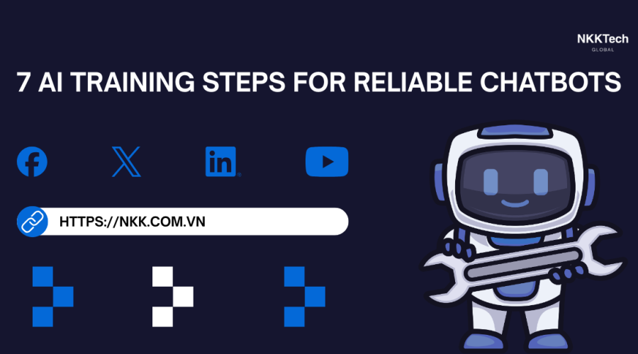 AI training steps ensuring reliable, high-performing chatbots for enterprises across industries.