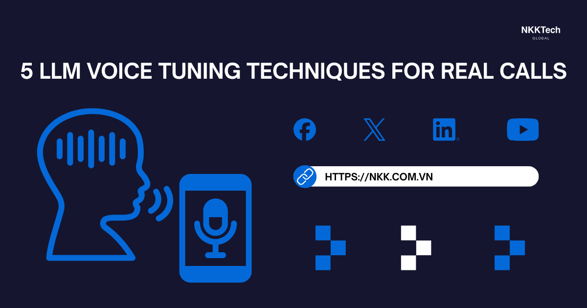 実際の通話に強い 5つの LLM Voice Tuning 技術 1 LLM voice tuning improving AI voice conversations and real-time call center interactions.