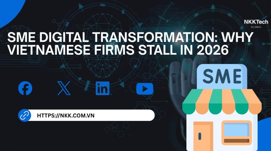 SME digital transformation Vietnam showing businesses struggling with manual processes and adopting AI systems