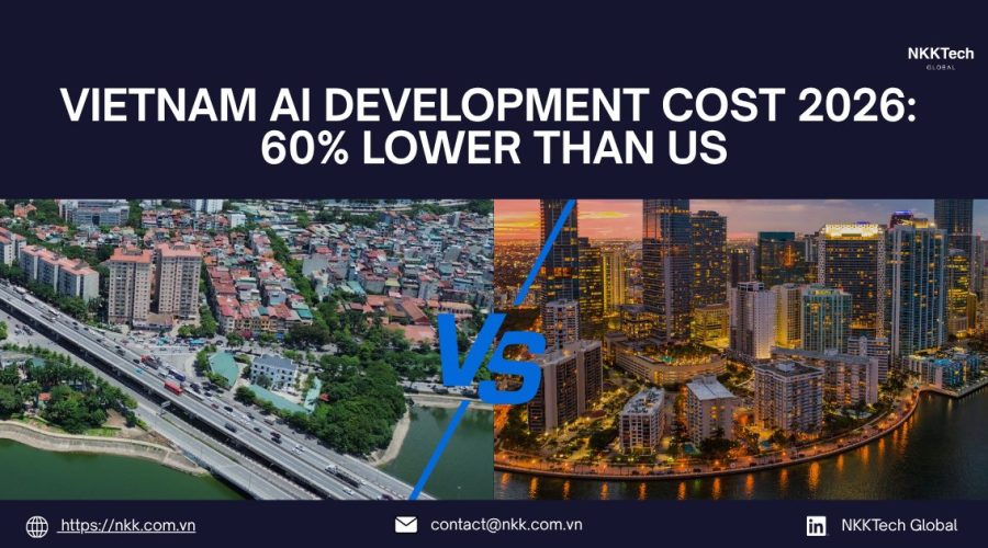 Vietnam AI development cost 2026 comparison showing 60 percent savings versus US AI engineering costs