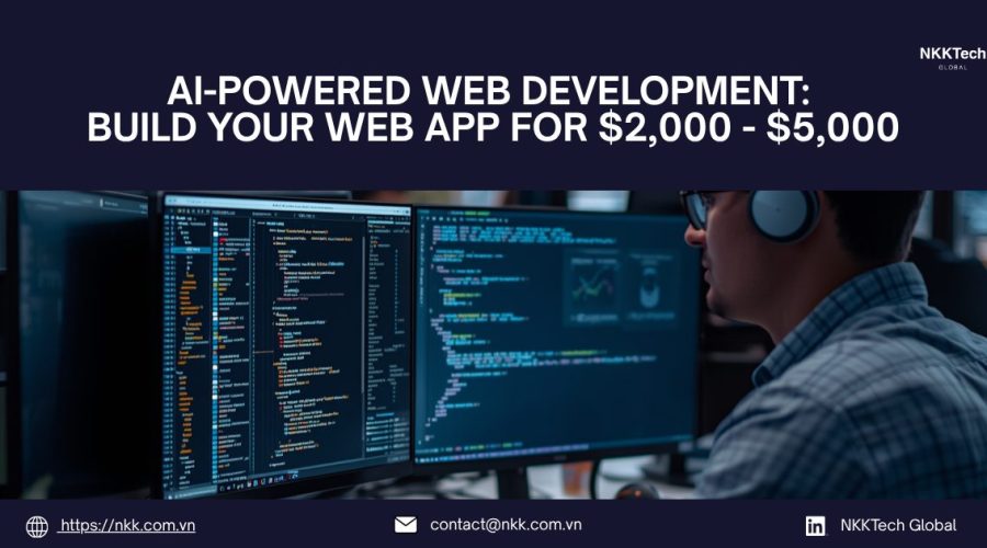AI-powered web development reducing cost to $2000–$5000 with faster deployment and automation