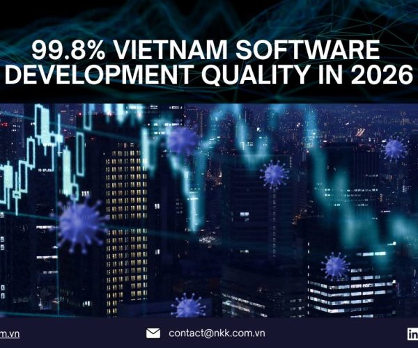 Vietnam software development quality 2026 showing 99.8% code accuracy and AI-driven QA