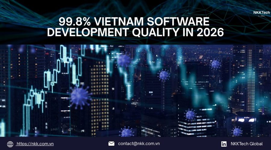 Vietnam software development quality 2026 showing 99.8% code accuracy and AI-driven QA