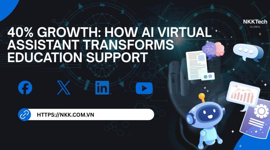 AI Virtual Assistant helping students with automated support, enrollment, and personalized education guidance