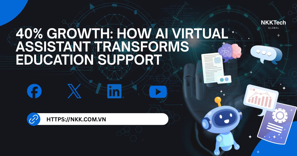 40% Growth: How AI Virtual Assistant Transforms Education Support 1 AI Virtual Assistant helping students with automated support, enrollment, and personalized education guidance