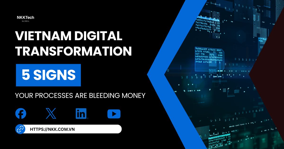 Vietnam Digital Transformation: 5 Signs Your Processes Are Bleeding Money 1 Vietnam digital transformation helping businesses eliminate manual workflows, automate operations, and improve efficiency with AI systems