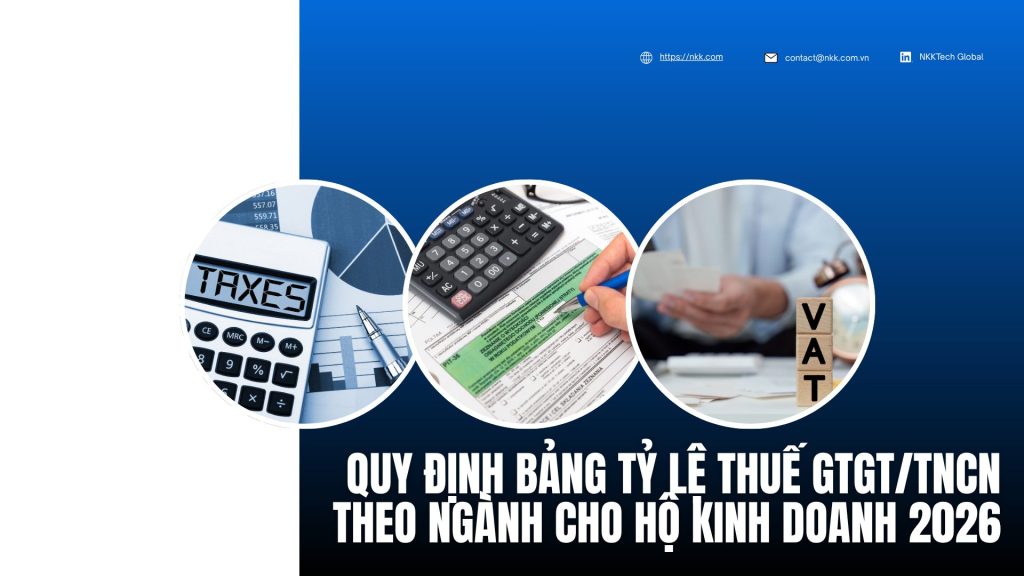 Bảng tỷ lệ thuế GTGT/TNCN theo ngành cho hộ kinh doanh 2026 2 bảng tỷ lệ thuế GTGT/TNCN theo ngành cho hộ kinh doanh 2026