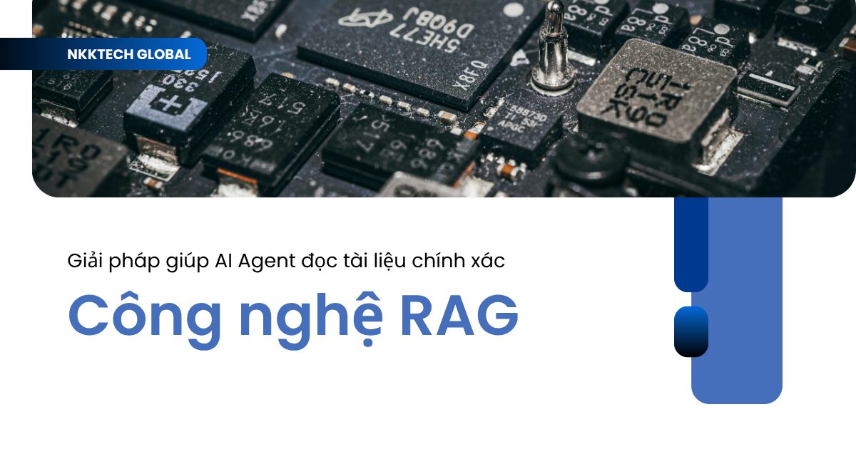 Sơ đồ quy trình công nghệ RAG giúp AI Agent đọc hiểu tài liệu doanh nghiệp.